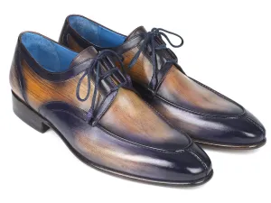 Paul Parkman Men's Ghillie Lacing Dress Shoes in Camel & Purple