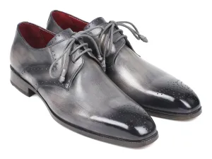 Paul Parkman Men's Medallion Toe Derby Shoes in Gray