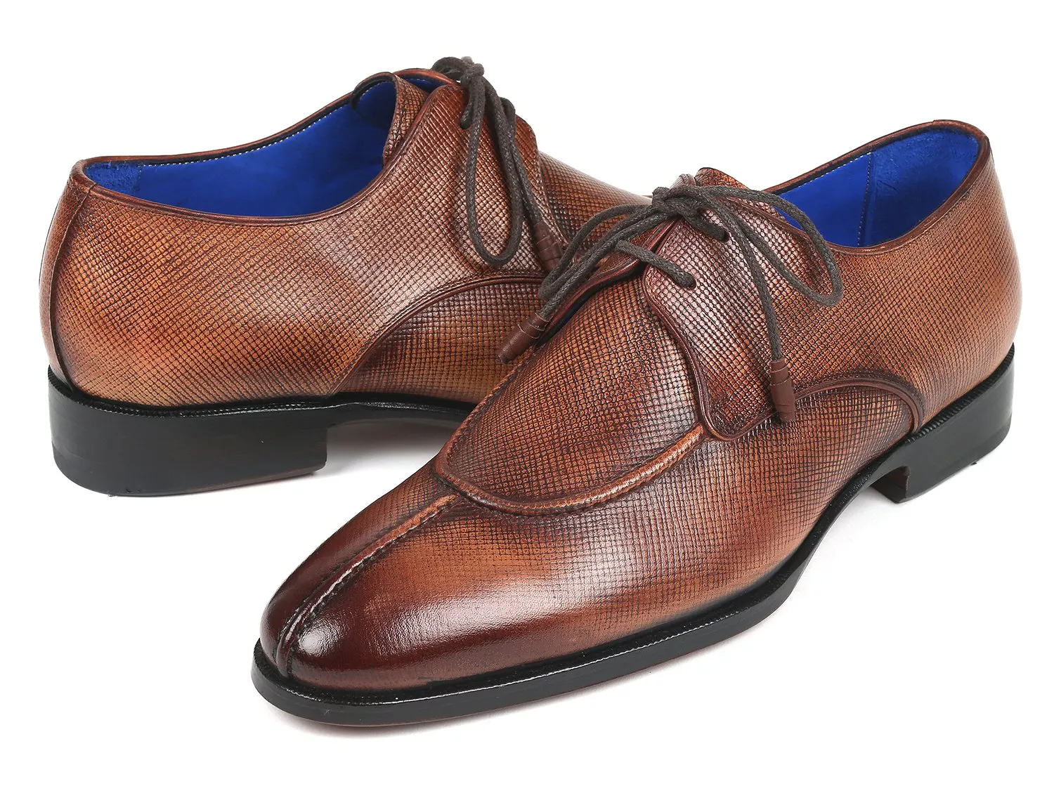 Paul Parkman Men's Split Toe Derby Shoes in Brown