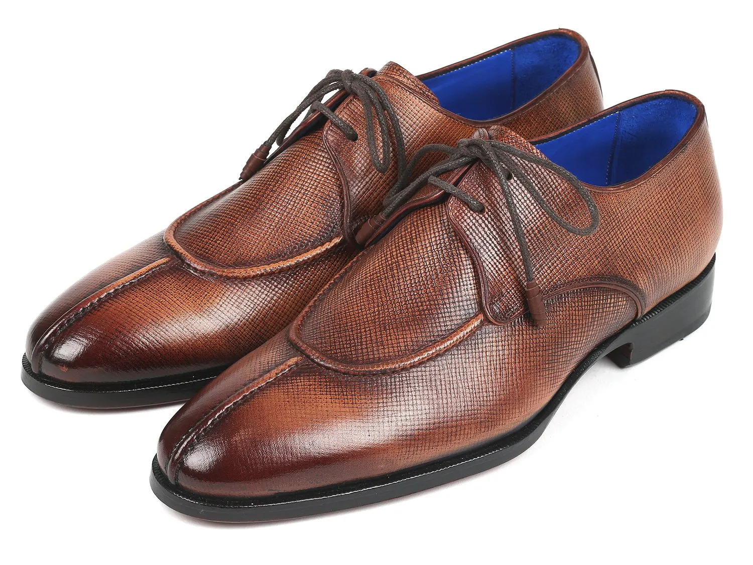 Paul Parkman Men's Split Toe Derby Shoes in Brown