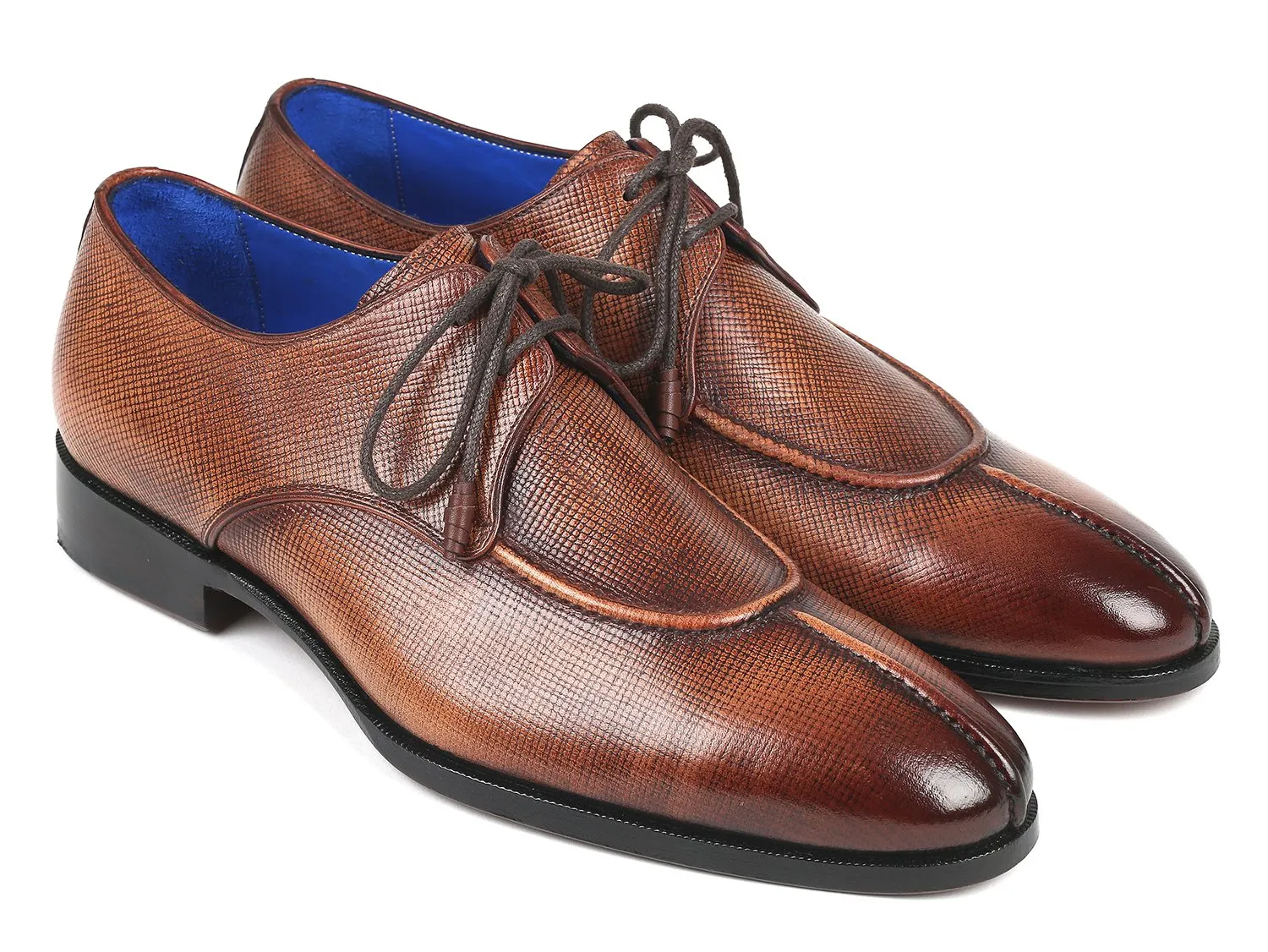 Paul Parkman Men's Split Toe Derby Shoes in Brown