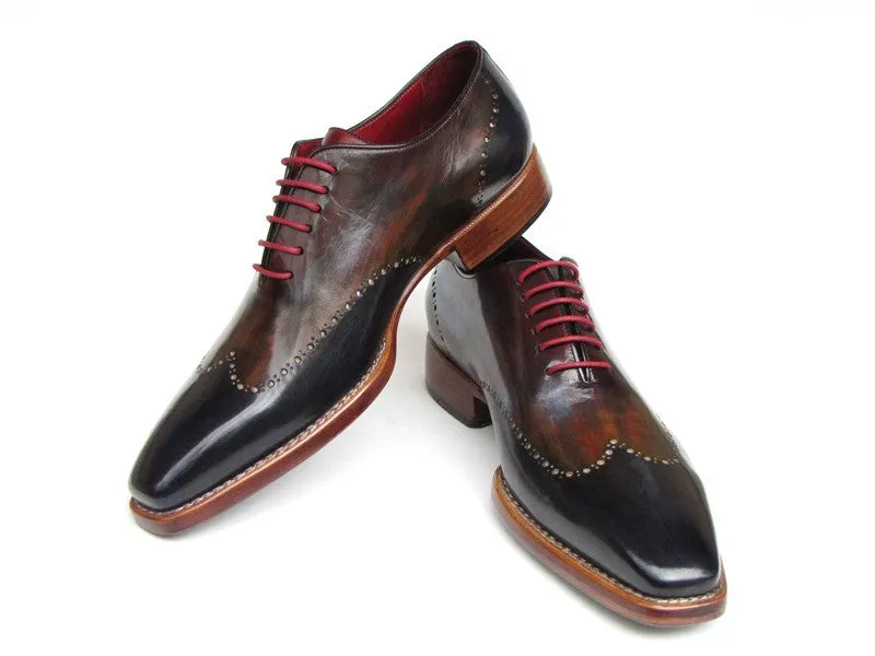 Paul Parkman Men's Wingtip Oxford Goodyear Welted Navy Red Black