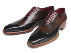 Paul Parkman Men's Wingtip Oxford Goodyear Welted Navy Red Black