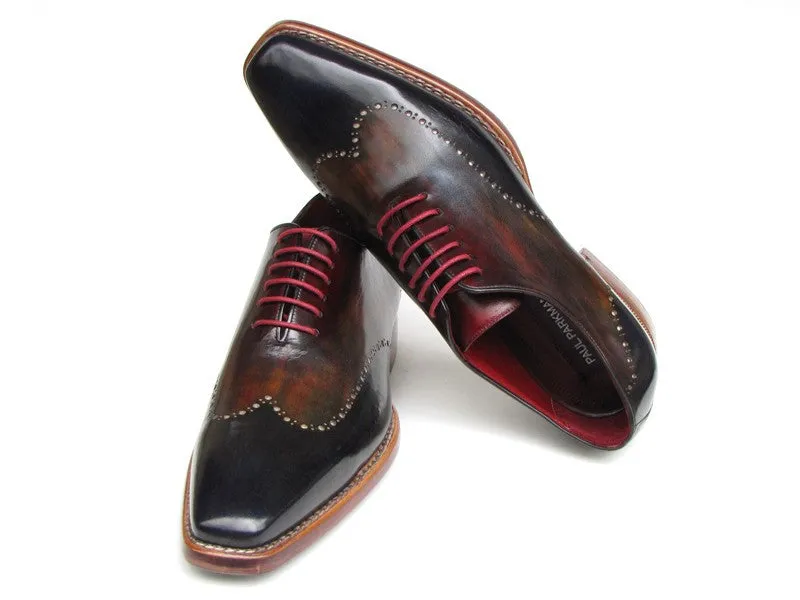 Paul Parkman Men's Wingtip Oxford Goodyear Welted Navy Red Black