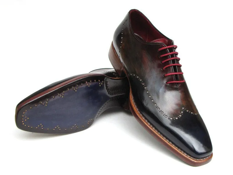 Paul Parkman Men's Wingtip Oxford Goodyear Welted Navy Red Black