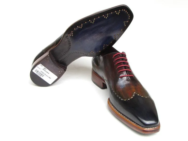Paul Parkman Men's Wingtip Oxford Goodyear Welted Navy Red Black