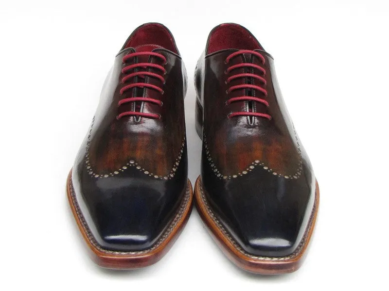 Paul Parkman Men's Wingtip Oxford Goodyear Welted Navy Red Black