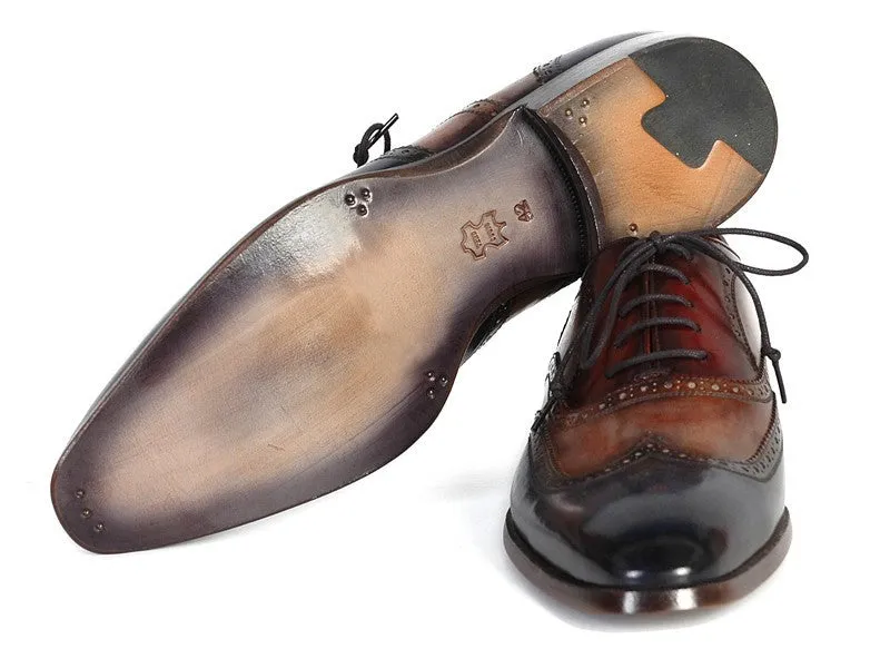 Paul Parkman Men's Wingtip Oxfords in Navy, Camel & Bordeaux