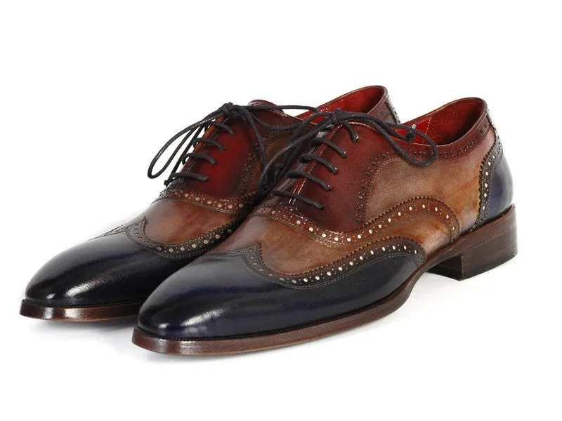 Paul Parkman Men's Wingtip Oxfords in Navy, Camel & Bordeaux