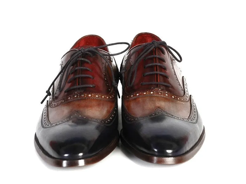 Paul Parkman Men's Wingtip Oxfords in Navy, Camel & Bordeaux