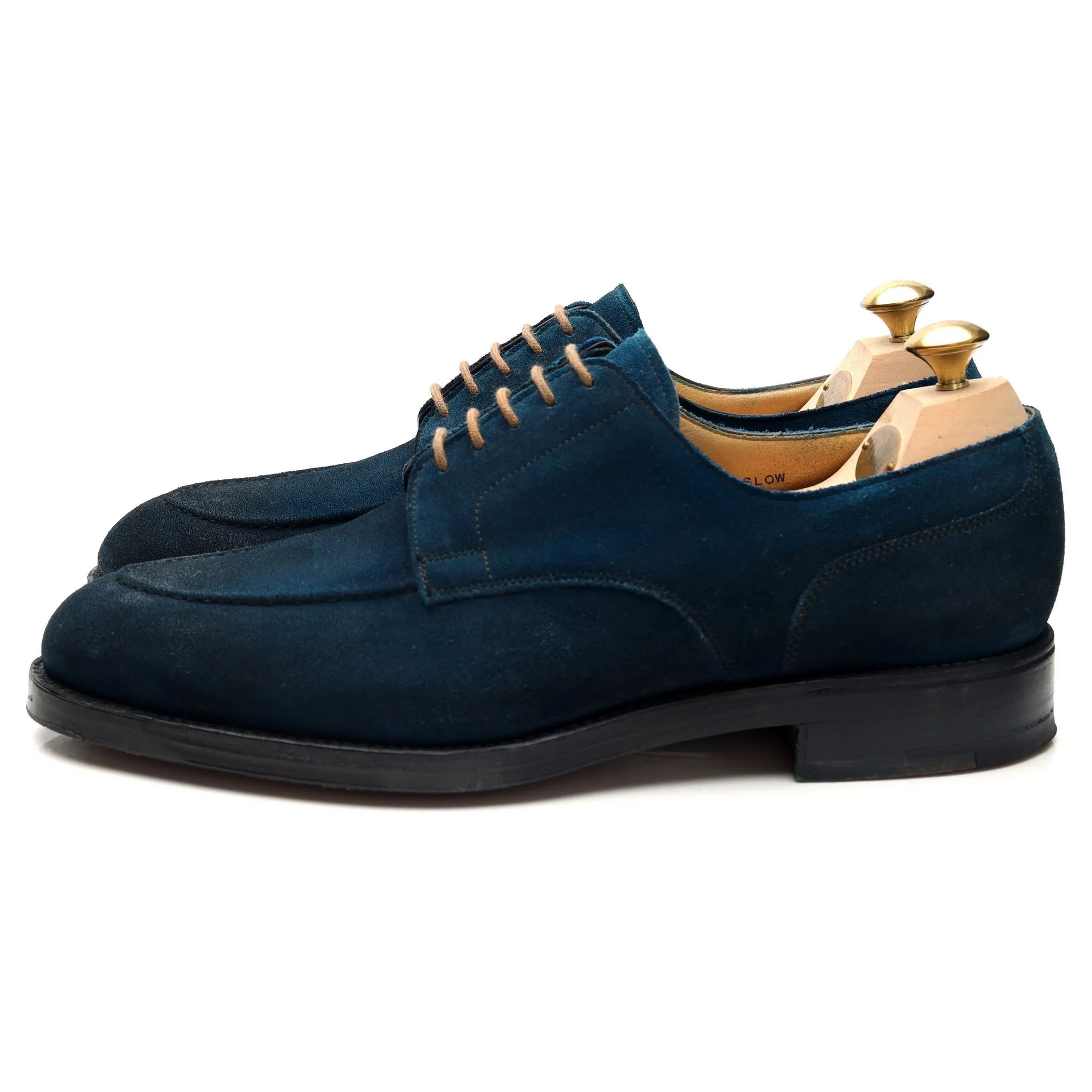 Paul Smith 'Onslow' Blue Patina Suede Apron Derby UK 9.5 E