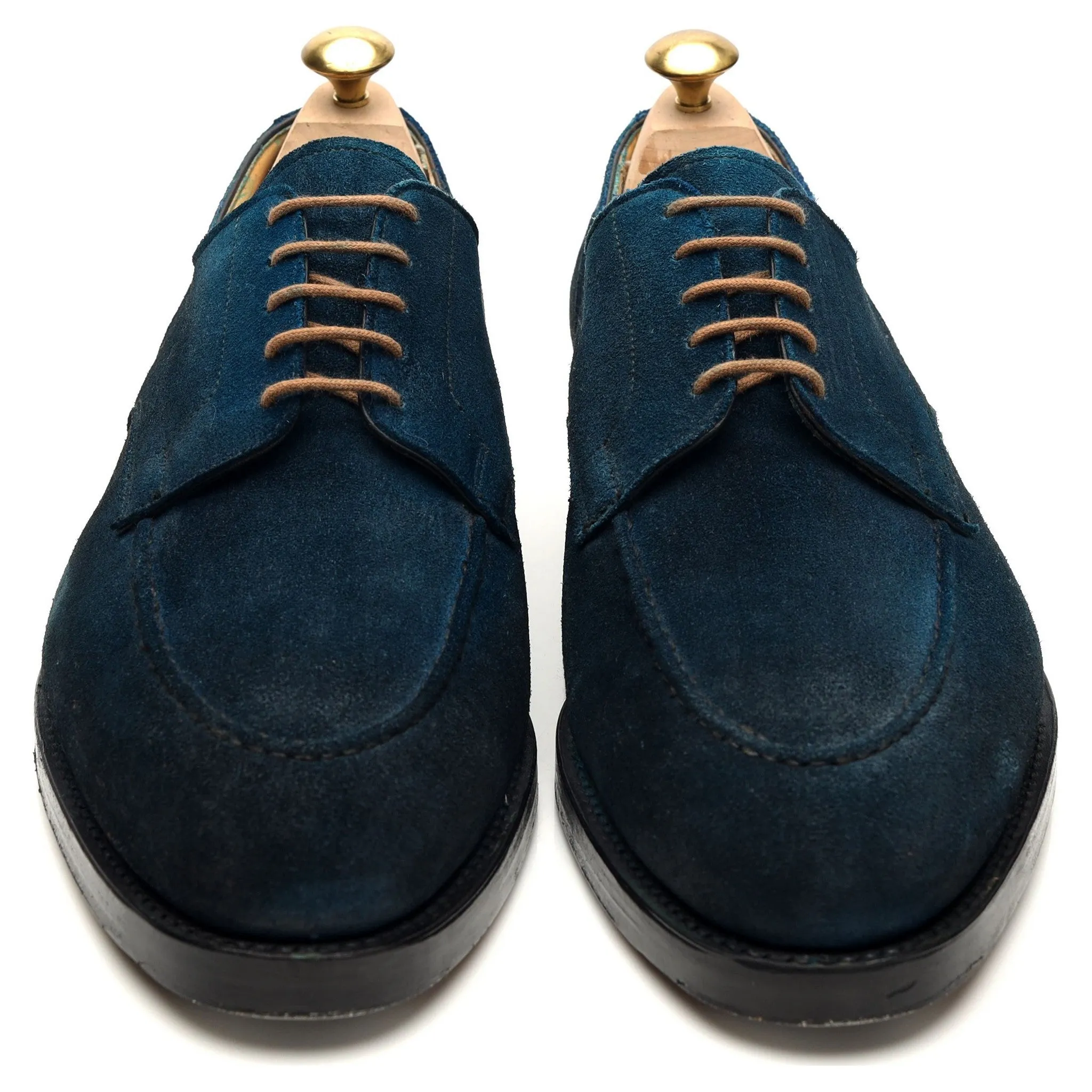 Paul Smith 'Onslow' Blue Patina Suede Apron Derby UK 9.5 E