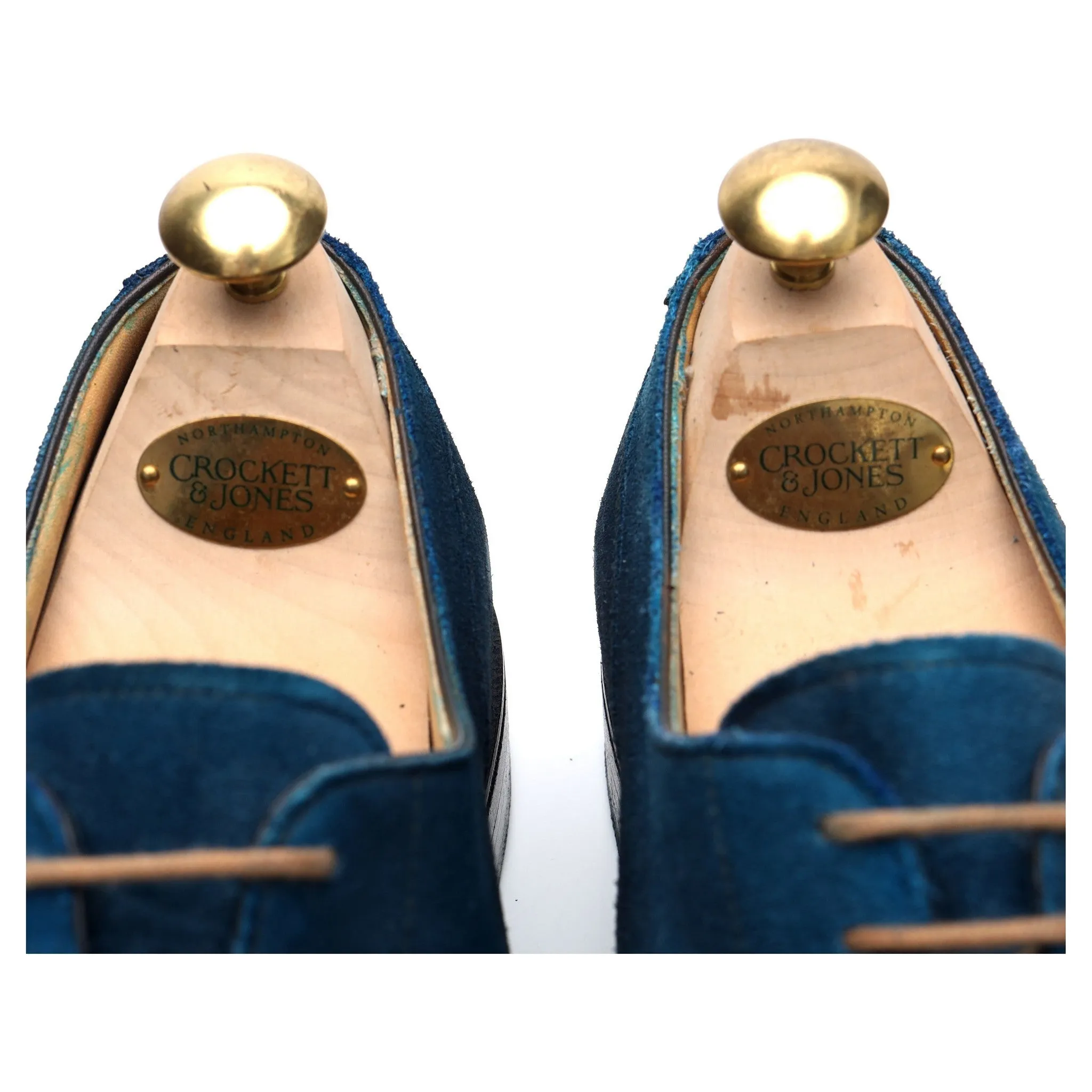 Paul Smith 'Onslow' Blue Patina Suede Apron Derby UK 9.5 E