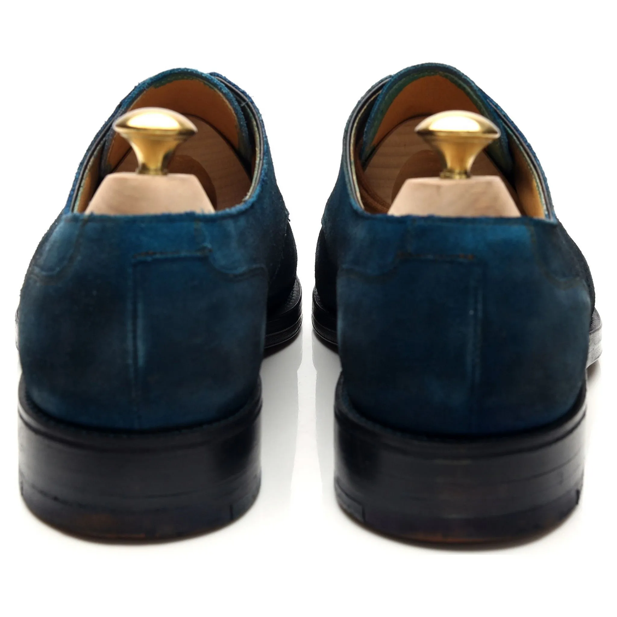 Paul Smith 'Onslow' Blue Patina Suede Apron Derby UK 9.5 E
