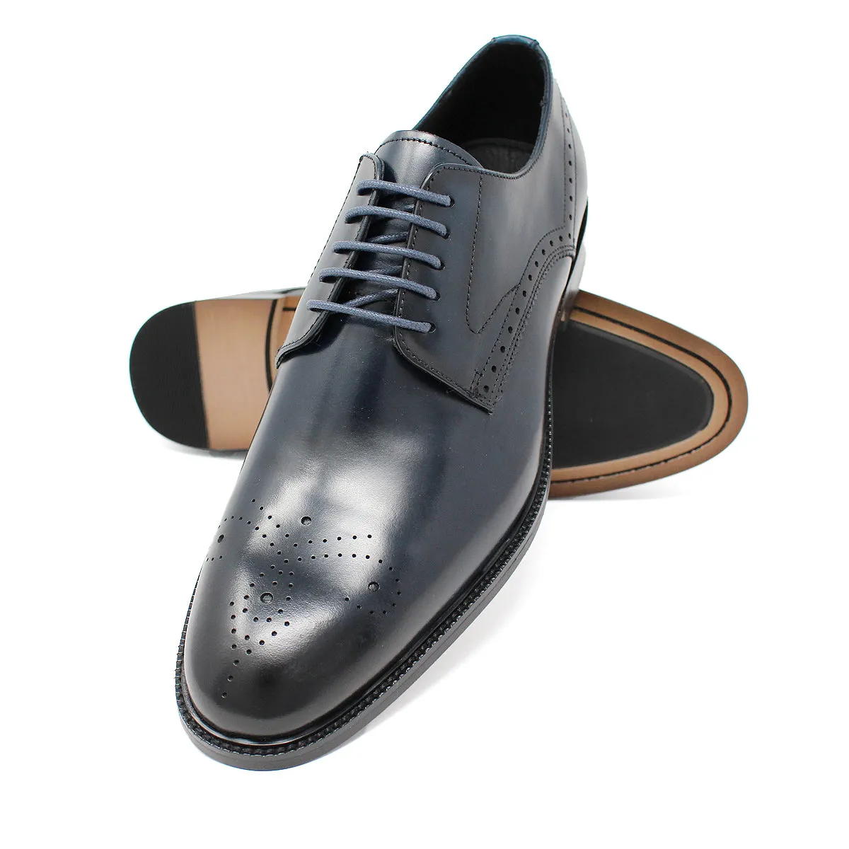Pembroke Derby Shoes in Navy
