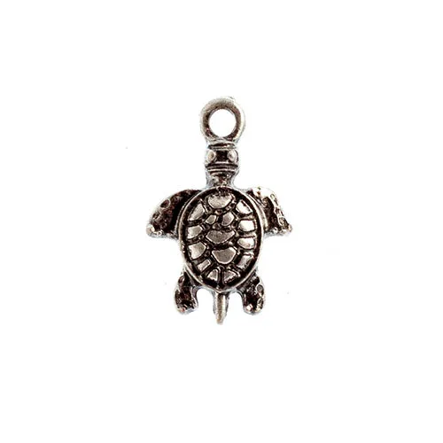 PENDANT SMALL TURTLE ANTIQUE SILVER LF/NF