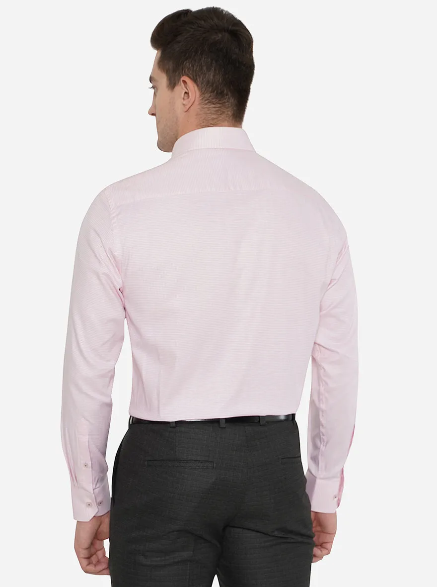 Pink Checked Regular Fit Formal Shirt | JadeBlue