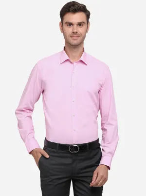 Pink Solid Regular Fit Formal Shirt | JadeBlue