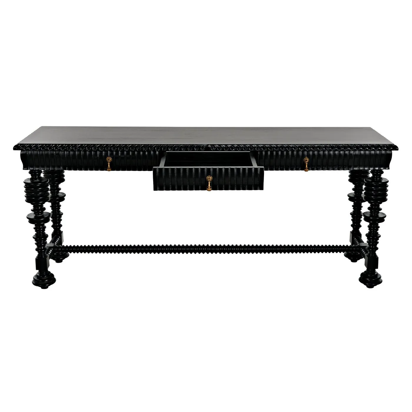 Portuguese Console, Hand Rubbed Black