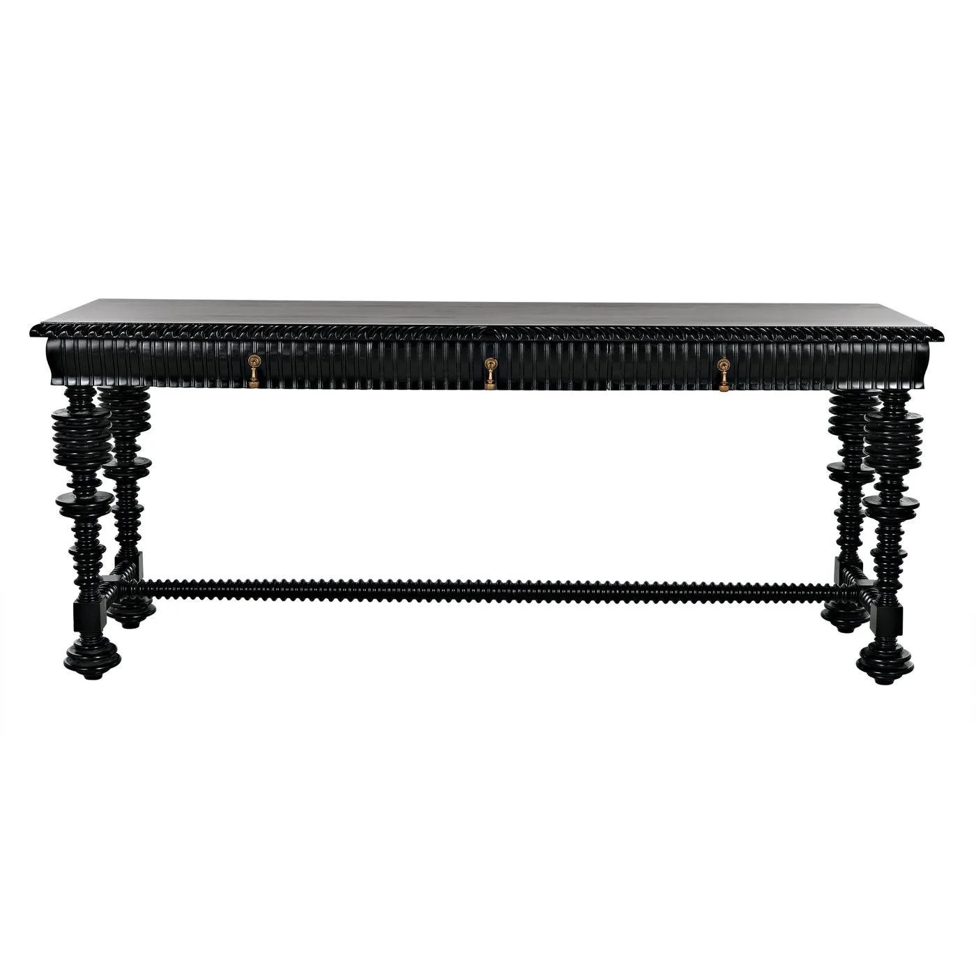 Portuguese Console, Hand Rubbed Black