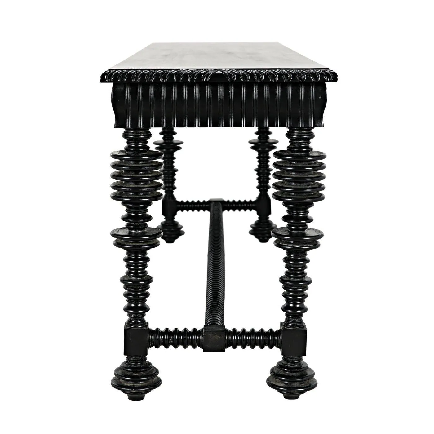 Portuguese Console, Hand Rubbed Black
