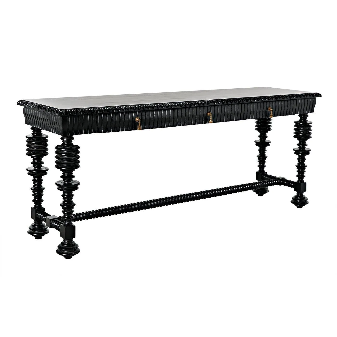 Portuguese Console, Hand Rubbed Black