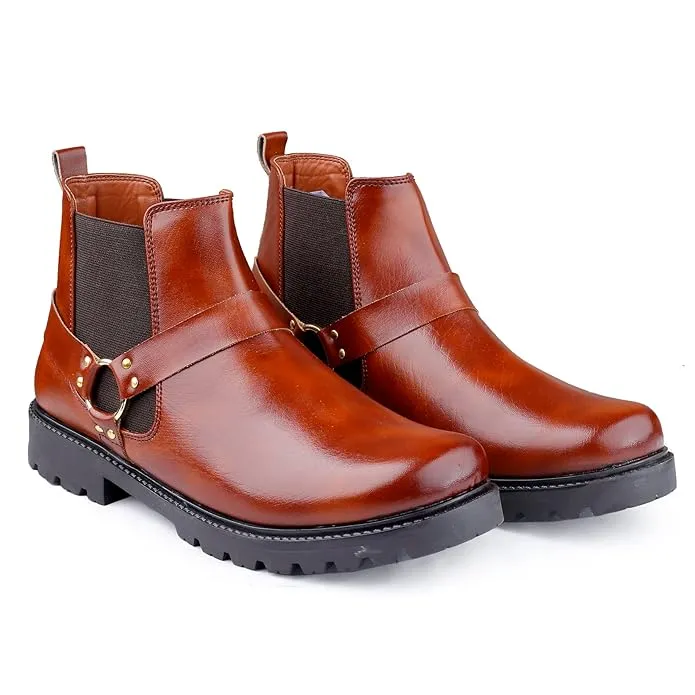 Pu Material Casual Formal Chelsea Slip-on Boot -JonasParamount