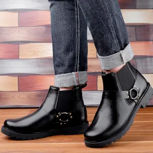 Pu Material Casual Formal Chelsea Slip-on Boot -JonasParamount