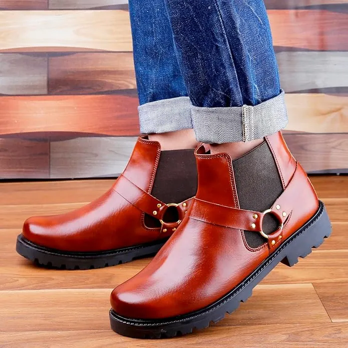 Pu Material Casual Formal Chelsea Slip-on Boot -JonasParamount