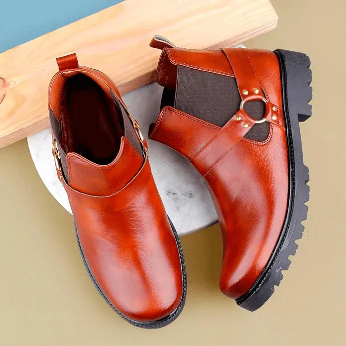 Pu Material Casual Formal Chelsea Slip-on Boot -JonasParamount