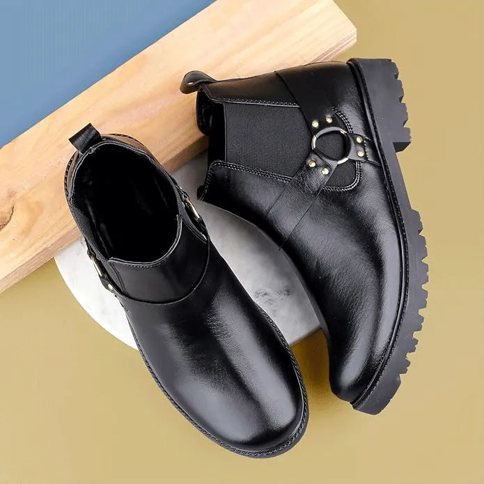 Pu Material Casual Formal Chelsea Slip-on Boot -JonasParamount