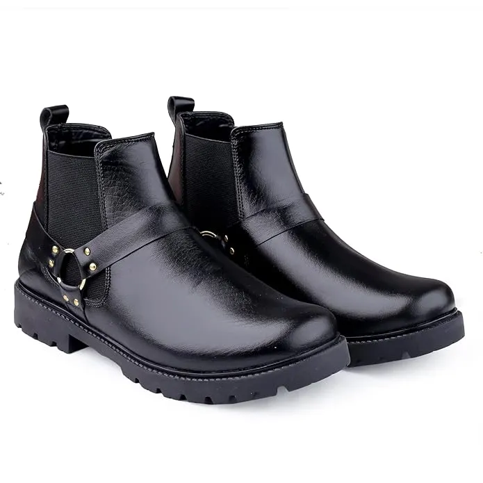 Pu Material Casual Formal Chelsea Slip-on Boot -JonasParamount