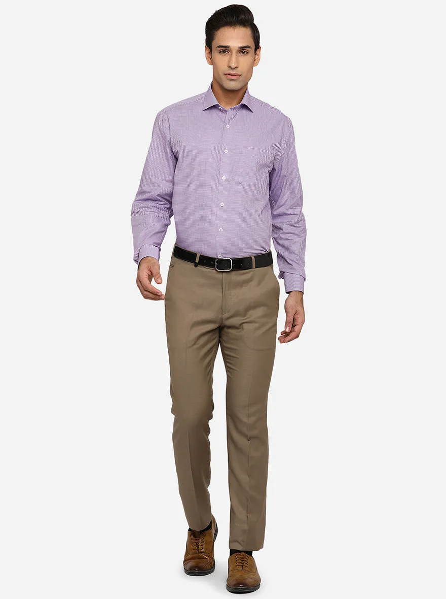 Purple Dobby Regular Fit Formal Shirt | JadeBlue
