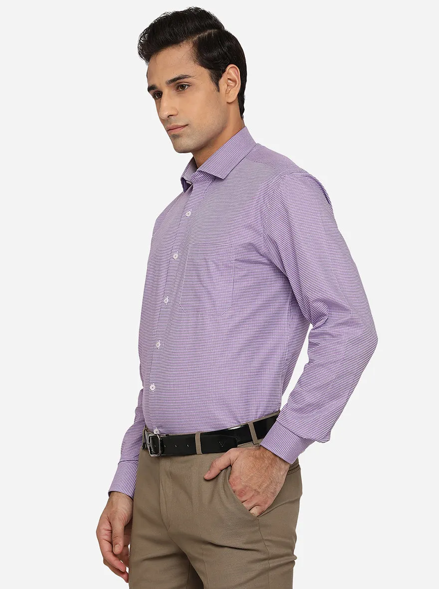 Purple Dobby Regular Fit Formal Shirt | JadeBlue