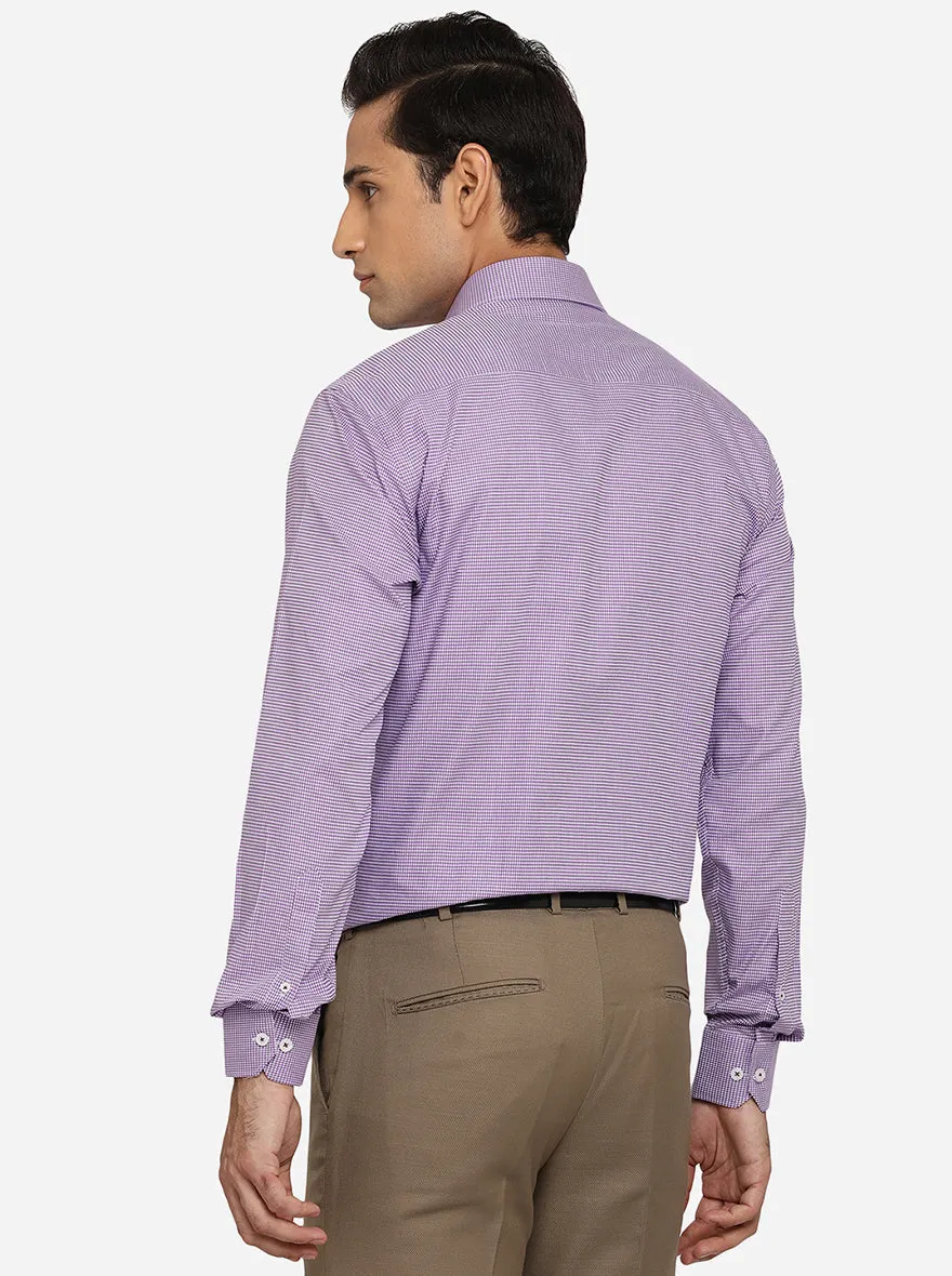 Purple Dobby Regular Fit Formal Shirt | JadeBlue