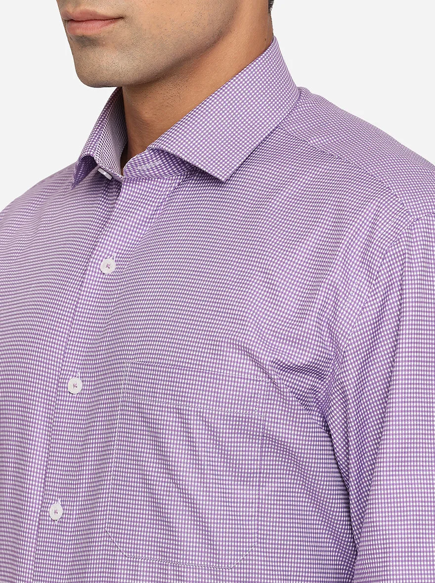 Purple Dobby Regular Fit Formal Shirt | JadeBlue