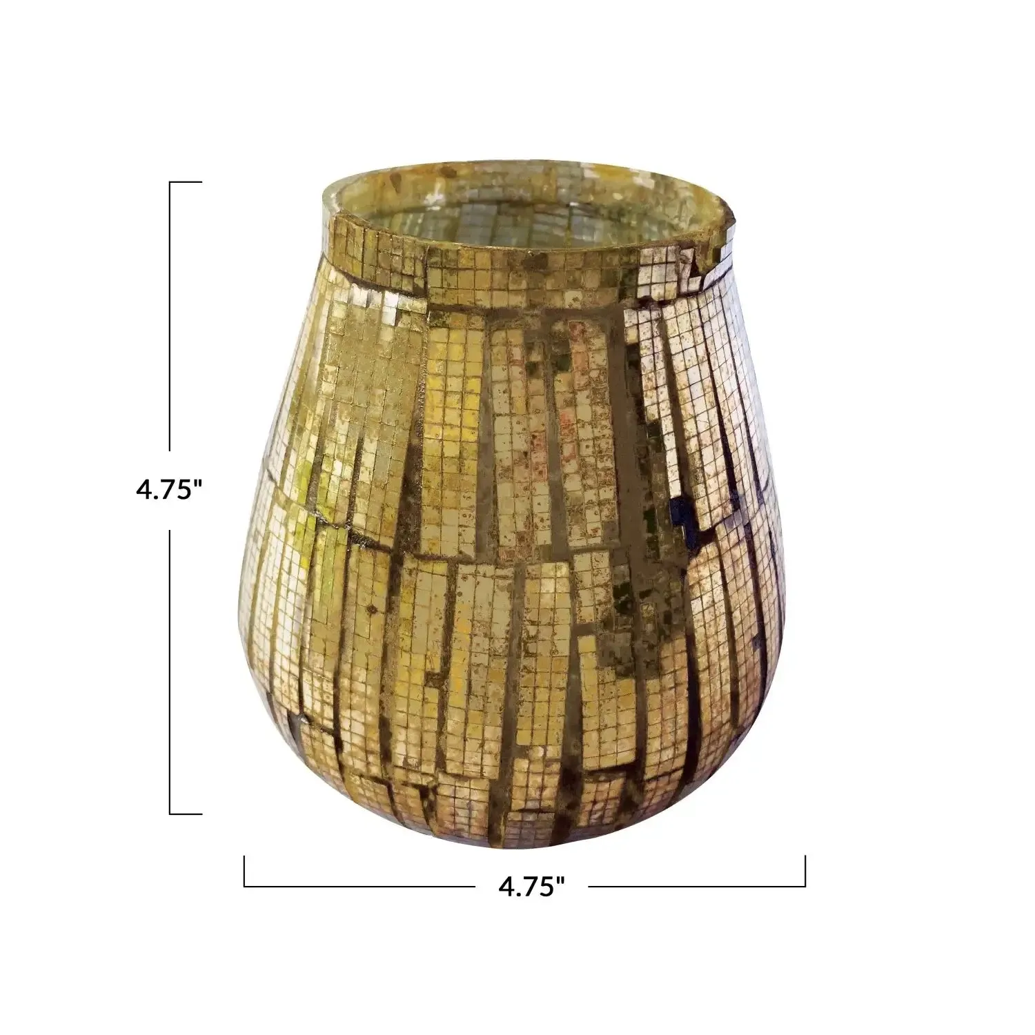 RECYCLED GLASS MOSAIC VOTIVE HOLDER