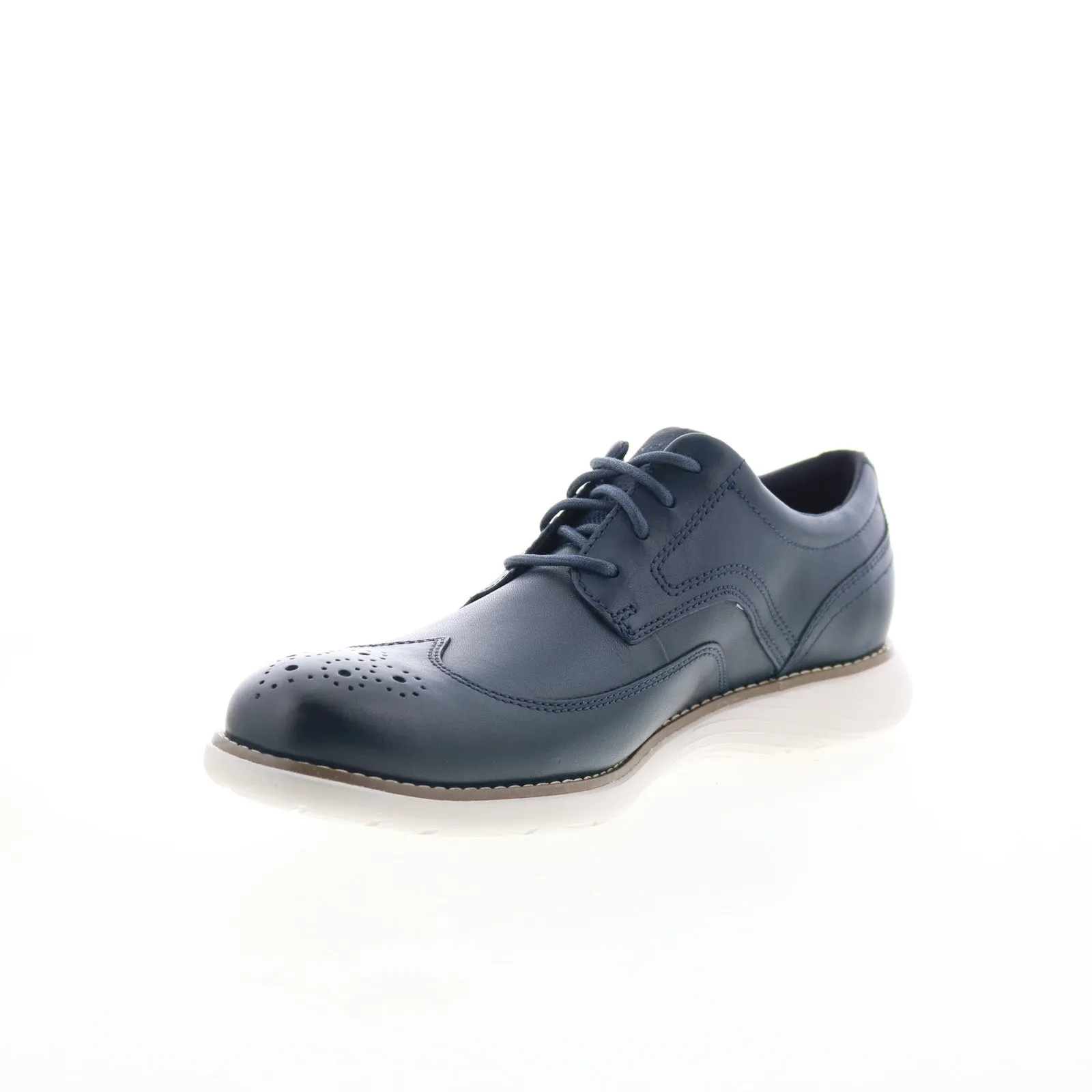 Rockport Garett Wingtip Mens Blue Wide Oxfords Wingtip & Brogue Shoes