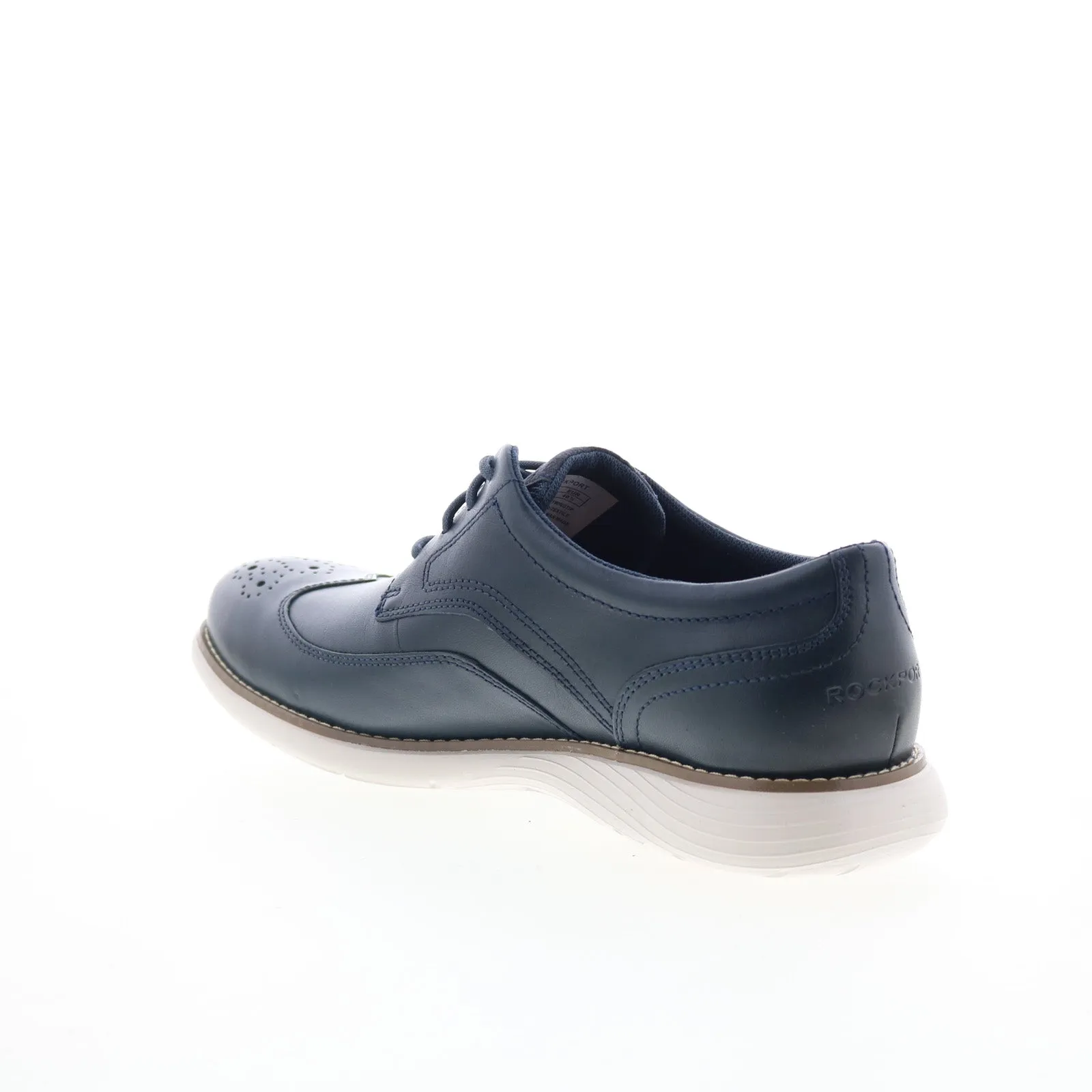 Rockport Garett Wingtip Mens Blue Wide Oxfords Wingtip & Brogue Shoes