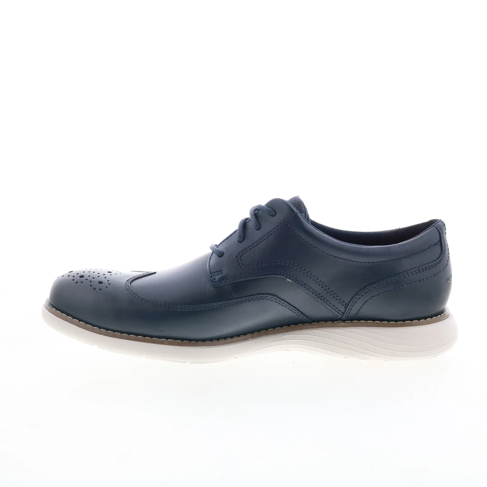 Rockport Garett Wingtip Mens Blue Wide Oxfords Wingtip & Brogue Shoes