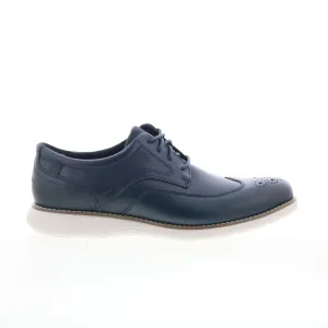 Rockport Garett Wingtip Mens Blue Wide Oxfords Wingtip & Brogue Shoes