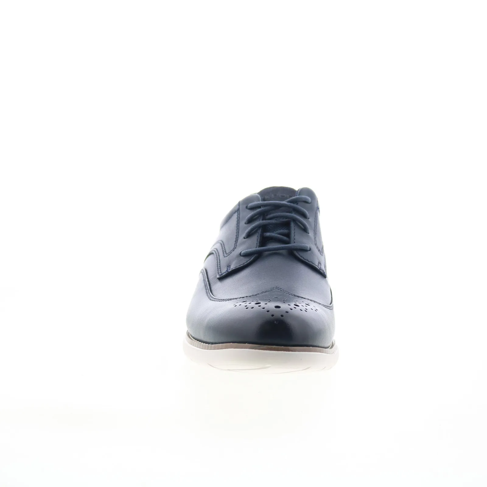 Rockport Garett Wingtip Mens Blue Wide Oxfords Wingtip & Brogue Shoes
