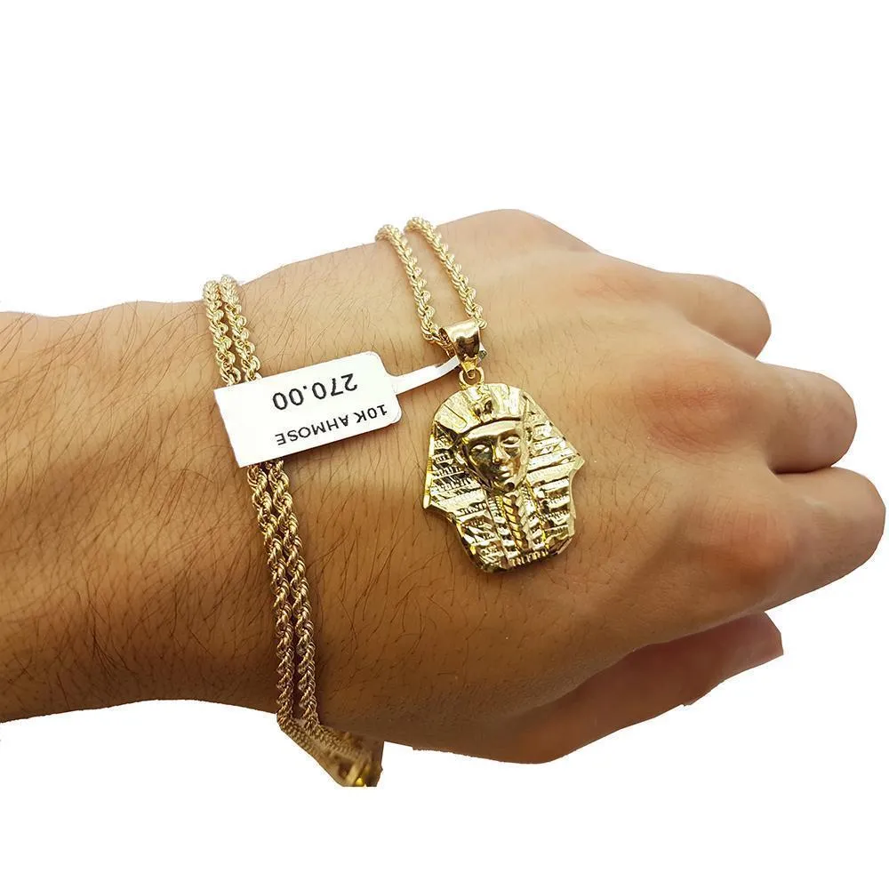 Rope Chain 2.5MM 10K With Ahmose en OR 10K MNG-158