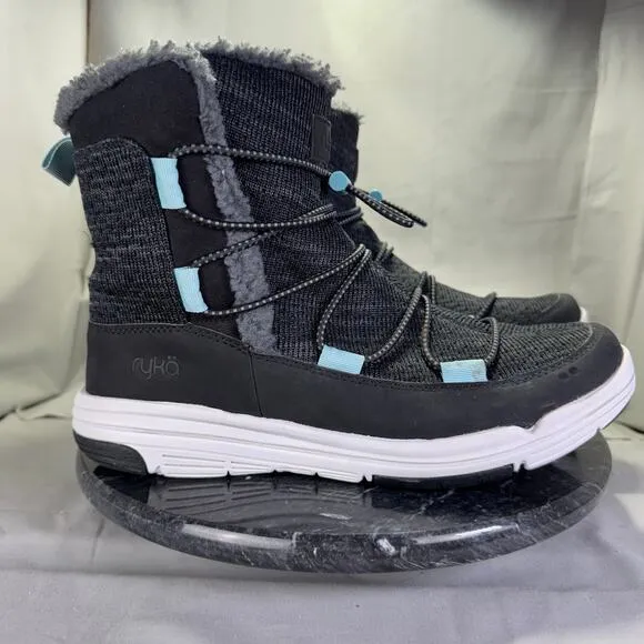 Ryka Aubonne Winter Ankle Boot Blue/Grey Weather Proof Women's Size 9.5M US