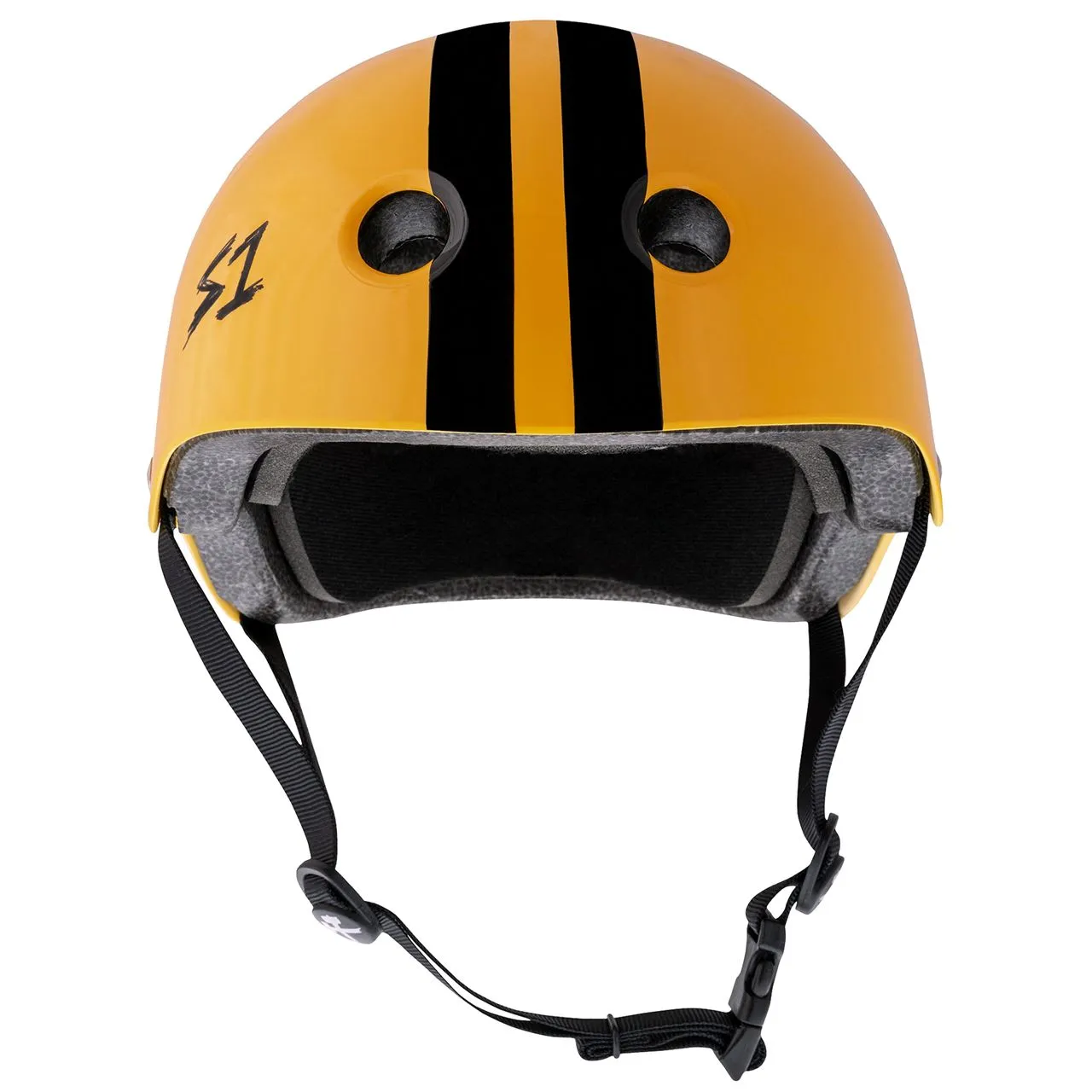 S1 Lifer Helmet - Orange Gloss / Black Stripe