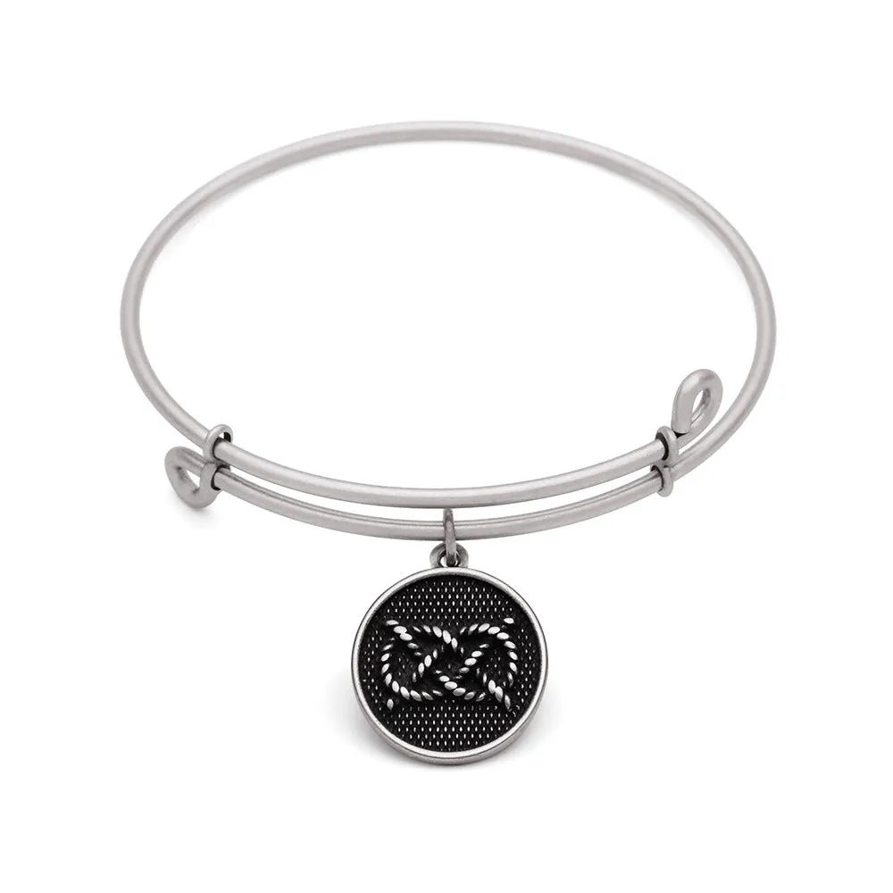 Sailor's Knot, Bangle Antique Silver Color Finish