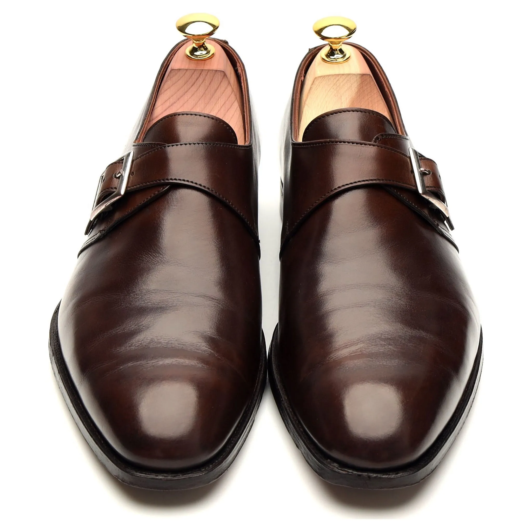 'Savile 4' Dark Brown Leather Monk Strap UK 7.5 E