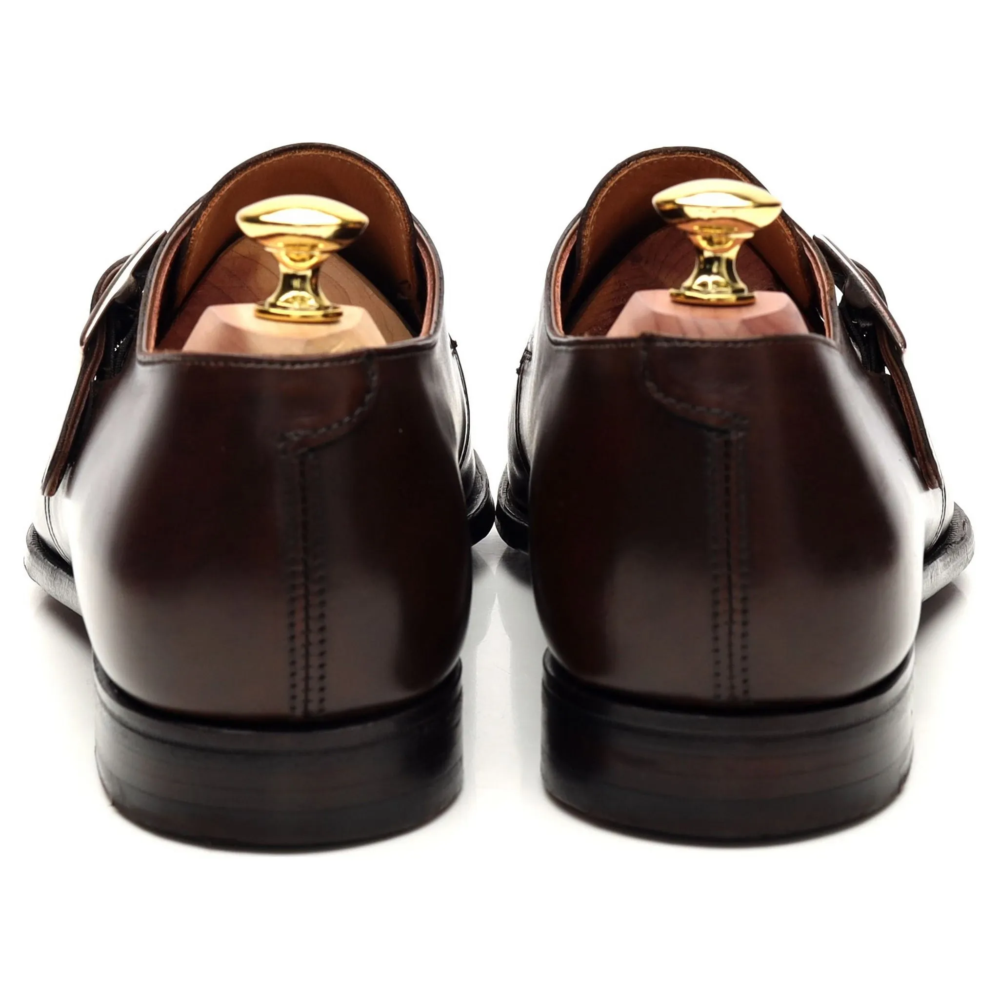 'Savile 4' Dark Brown Leather Monk Strap UK 7.5 E