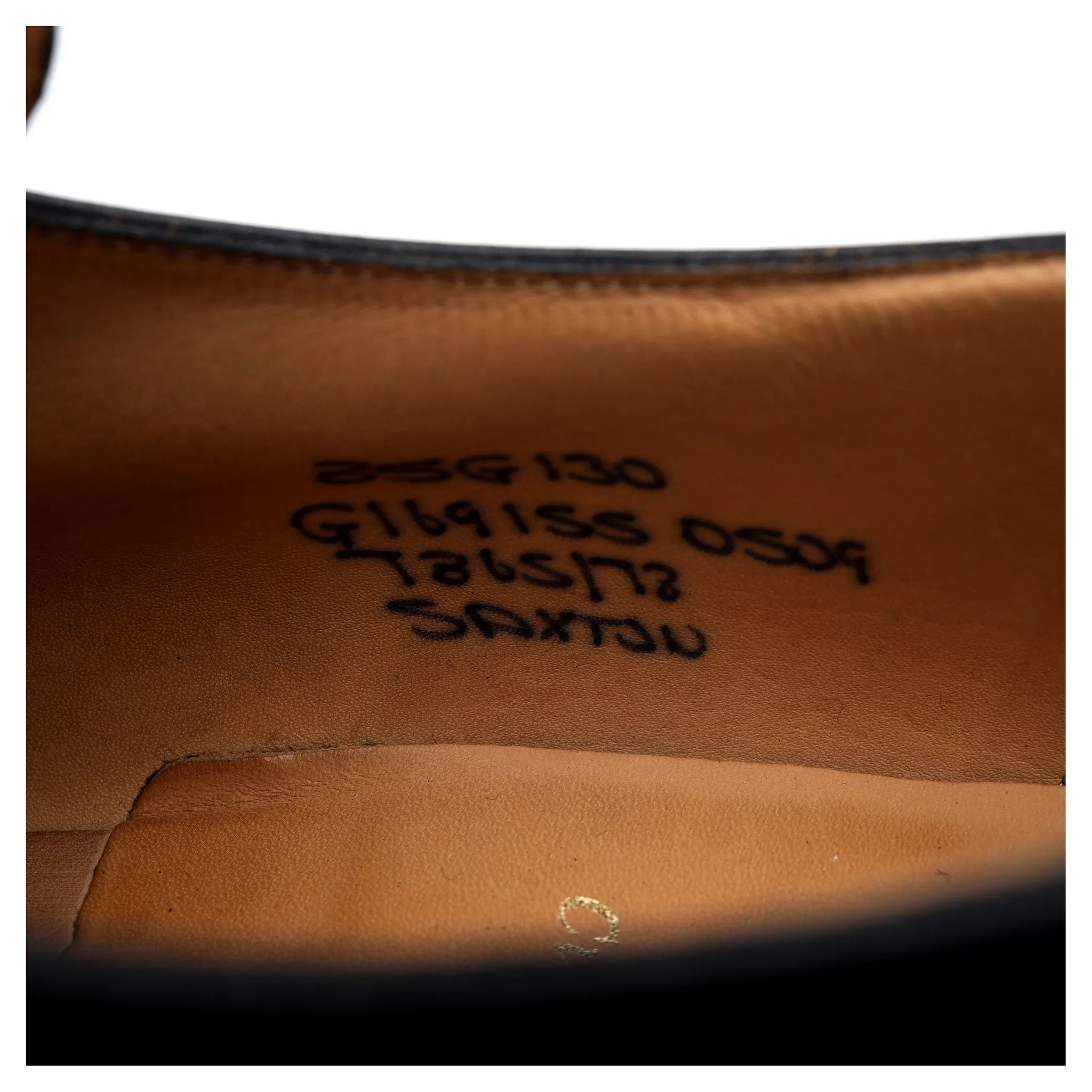 'Saxton' Black Leather Monk Strap UK 8.5 G