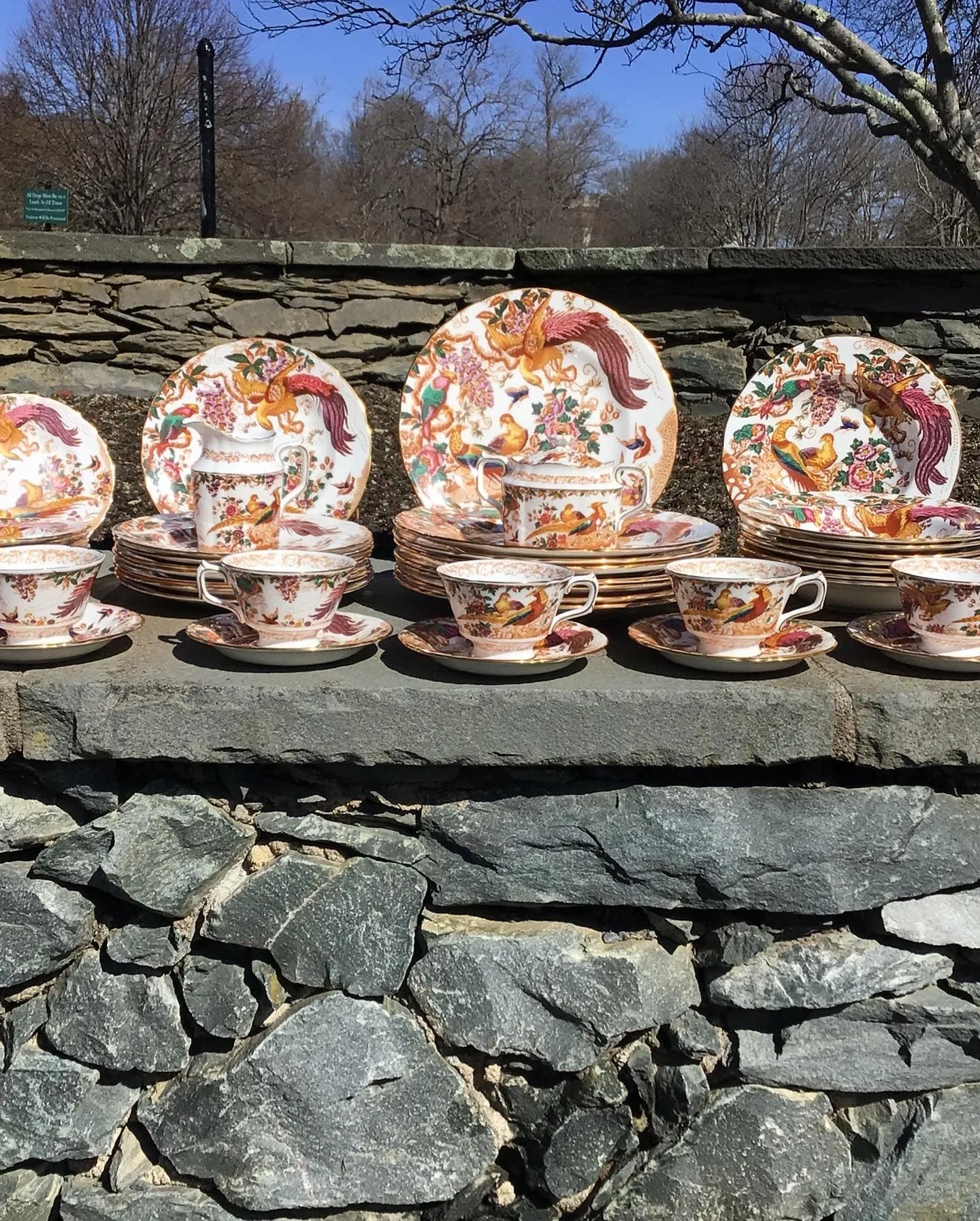 Set of 50 pcs. Royal Crown Derby England Olde Avesbury Pattern Fine China